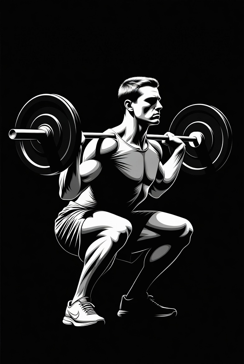Back Squat form illustration